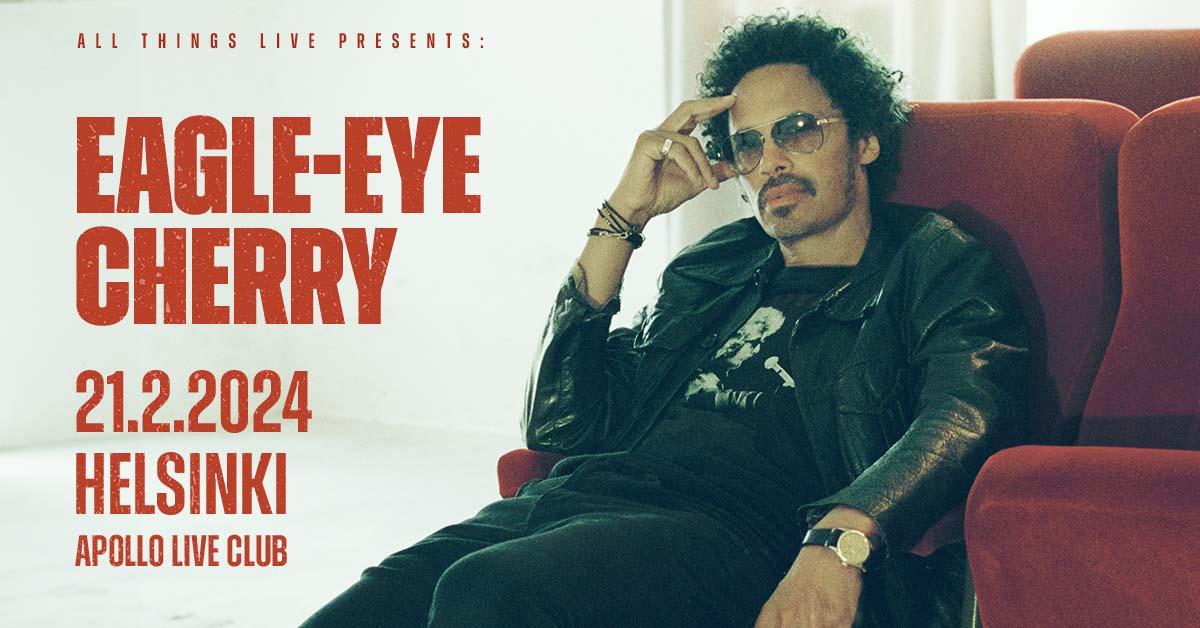 Eagle-Eye Cherry saapuu maailmankiertueensa mukana Suomeen. Eagle-Eye Cherry tuo uuden energiansa ja nostalgiset kappaleensa Apollo Live Clubille 22. helmikuuta 2023.