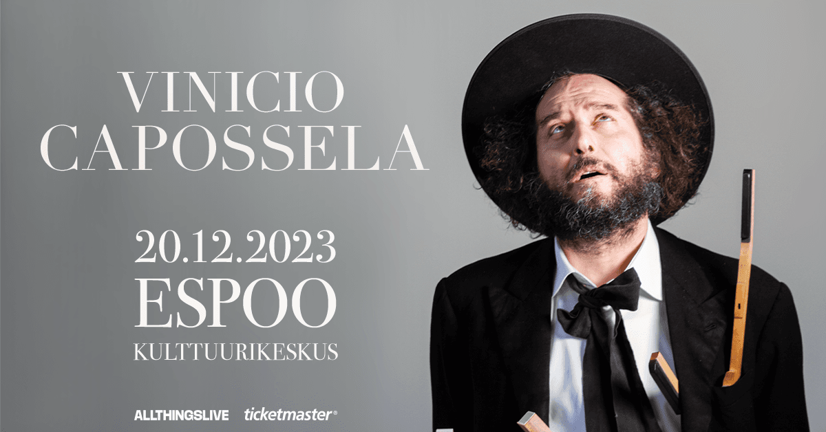 Italialainen laulaja, trubaduuri ja visionääri Vinicio Capossela saapuu Suomeen! 20.12.2023, Espoon Kulttuurikeskus