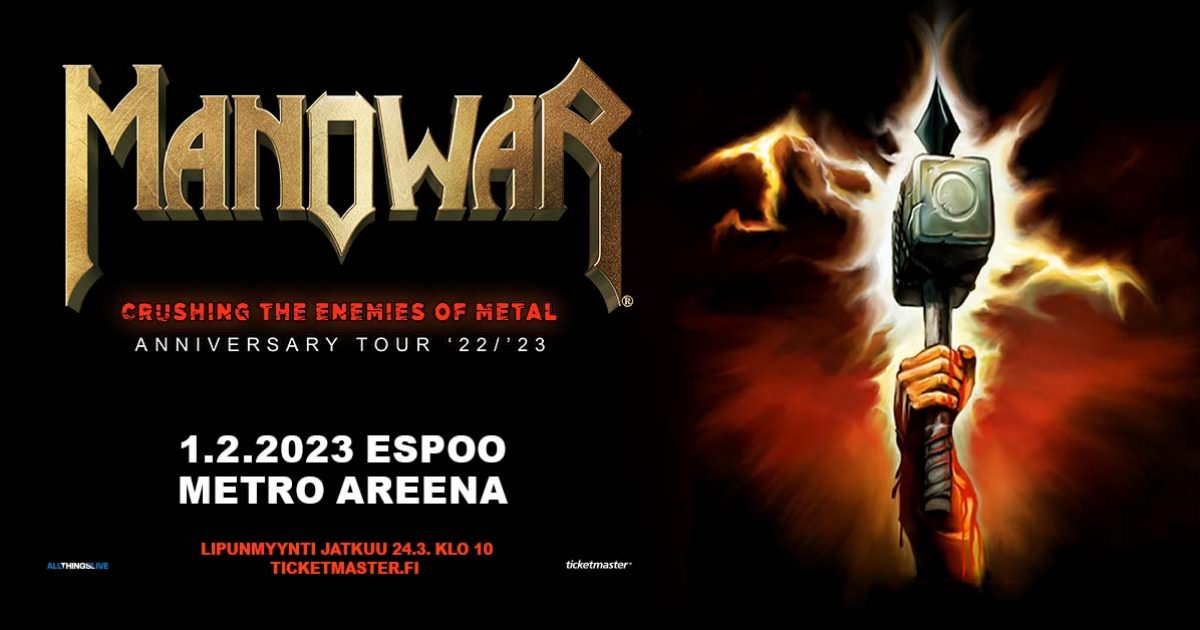 MANOWAR CRUSHING THE ENEMIES OF METAL ANNIVERSARY TOUR All Things Live